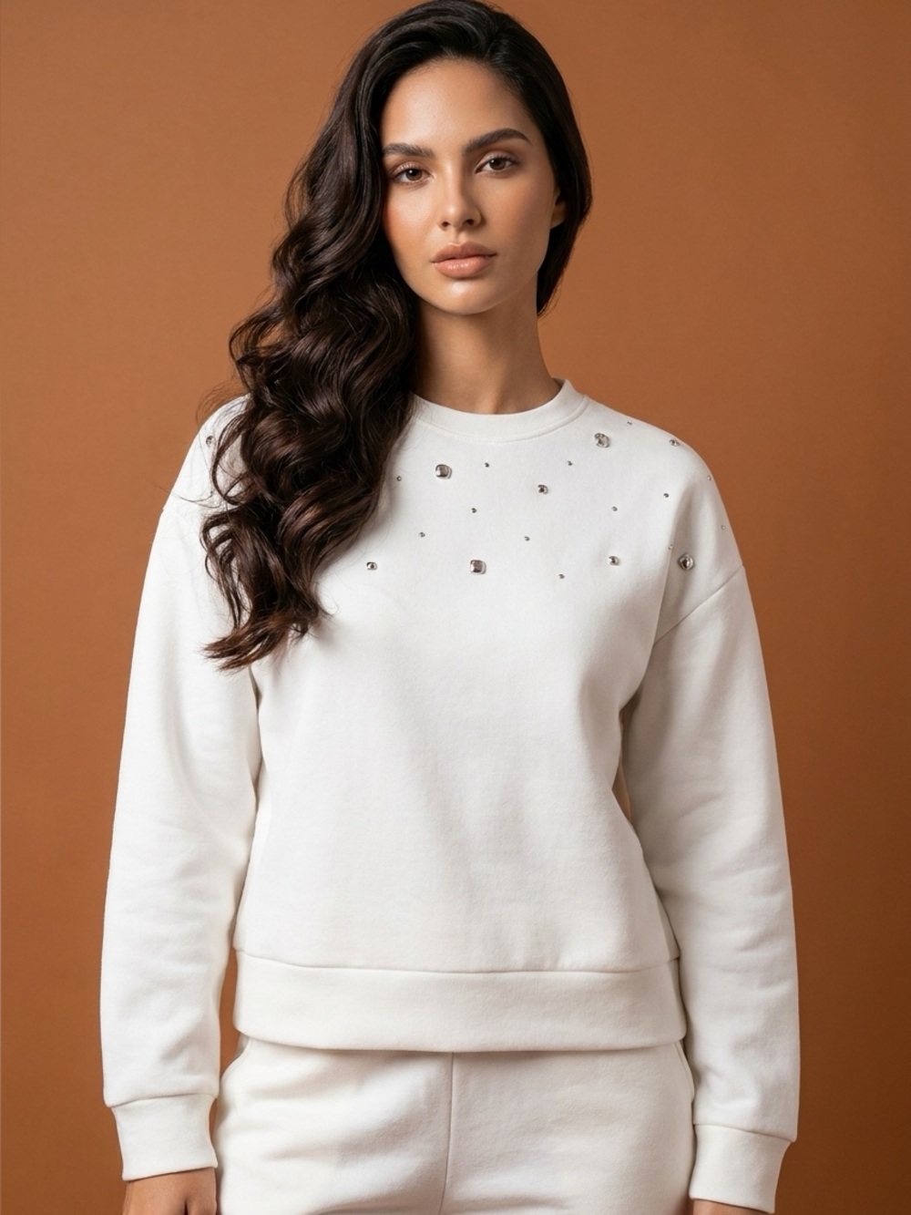 New H&M studded Scuba Sweatshirt